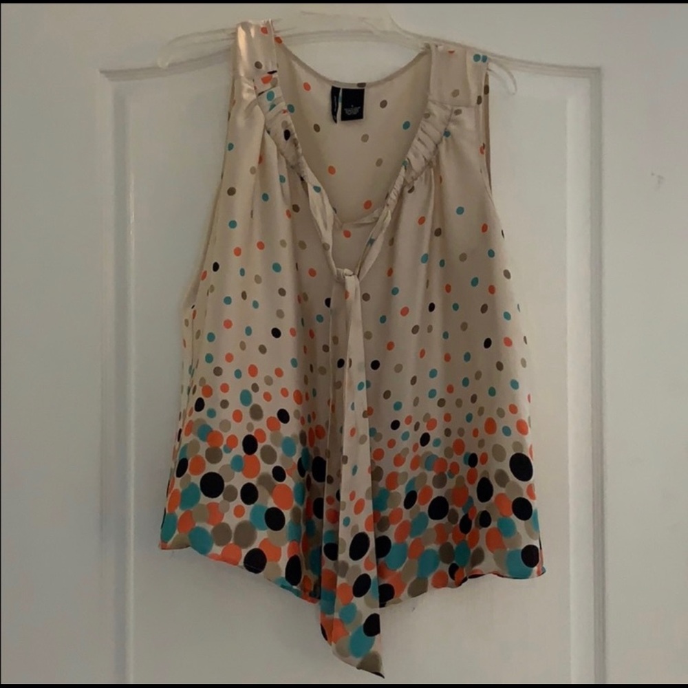 Polka-Dot Sleeveless Top